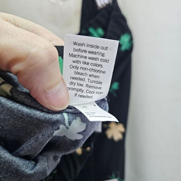 Celebrate Together Black St. Patrick's Day Shamrock Leggings Size Smal - Picture 8 of 9